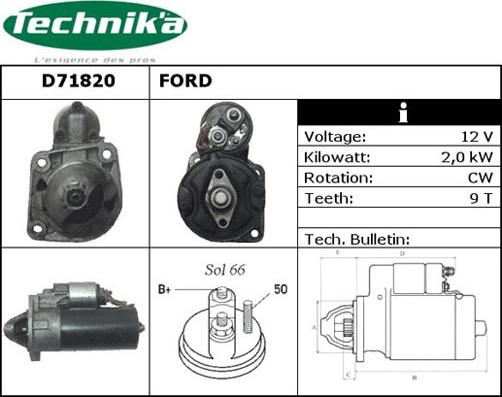 Technika D71820 - Starteris adetalas.lv