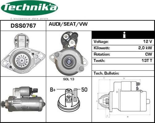 Technika DSS0767 - Starteris adetalas.lv