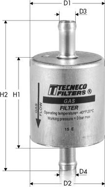 Tecneco Filters GAS2 - Degvielas filtrs adetalas.lv