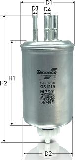 Tecneco Filters GS1219 - Degvielas filtrs adetalas.lv