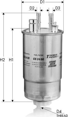 Tecneco Filters GS24/00 - Degvielas filtrs adetalas.lv