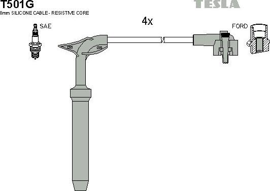 TESLA T501G - Augstsprieguma vadu komplekts adetalas.lv