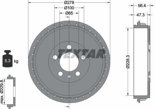 Textar 94046300 - Bremžu trumulis adetalas.lv