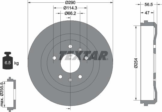 Textar 94030900 - Bremžu trumulis adetalas.lv