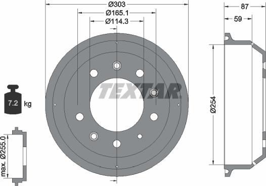 Textar 94028600 - Bremžu trumulis adetalas.lv