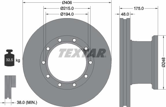 Textar 93067600 - Bremžu diski adetalas.lv