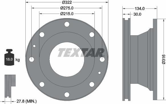 Textar 93084900 - Bremžu diski adetalas.lv