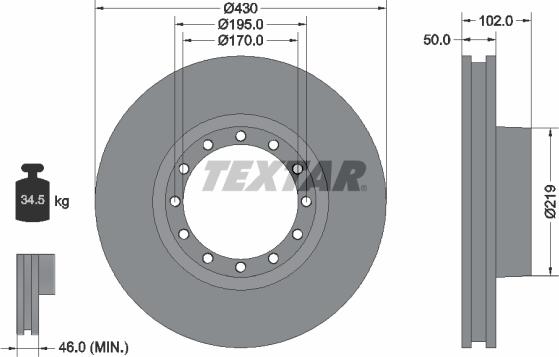 Textar 93085200 - Bremžu diski adetalas.lv