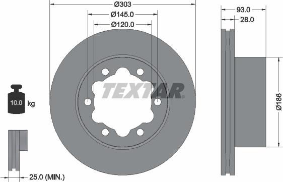 Textar 93143405 - Bremžu diski adetalas.lv