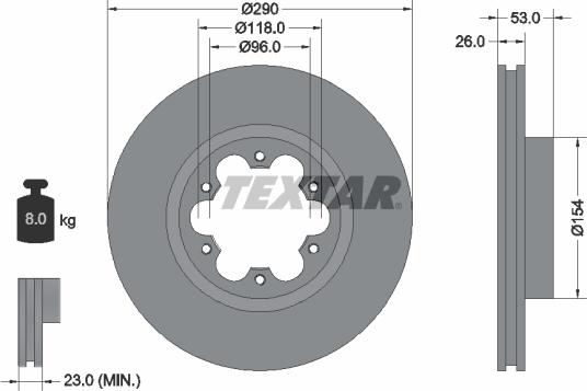 Textar 93240600 - Bremžu diski adetalas.lv