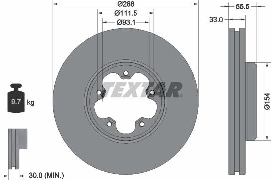 Textar 93260600 - Bremžu diski adetalas.lv