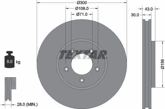 Textar 92099000 - Bremžu diski adetalas.lv