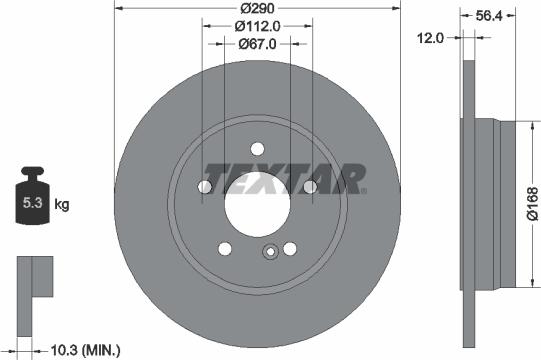 Textar 92091103 - Bremžu diski adetalas.lv