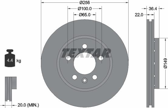 Textar 92098603 - Bremžu diski adetalas.lv