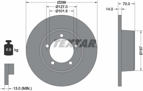 Textar 92040605 - Bremžu diski adetalas.lv