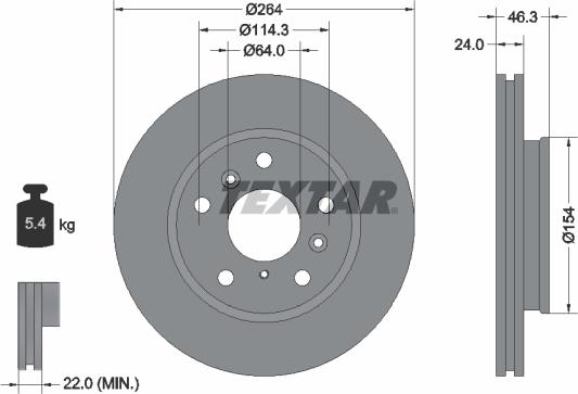 Textar 92061900 - Bremžu diski adetalas.lv