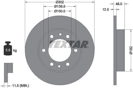 Textar 92063400 - Bremžu diski adetalas.lv