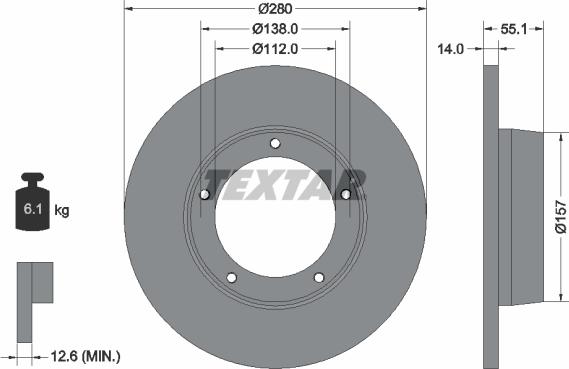 Textar 92081100 - Bremžu diski adetalas.lv