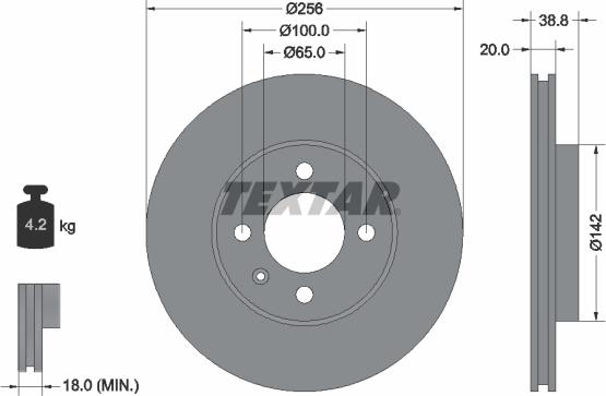 Textar 92036800 - Bremžu diski adetalas.lv