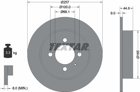 Textar 92079900 - Bremžu diski adetalas.lv