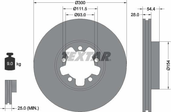 Textar 92151903 - Bremžu diski adetalas.lv