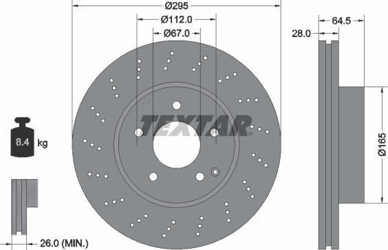 Textar 92165003 - Bremžu diski adetalas.lv