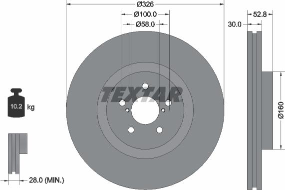 Textar 92167900 - Bremžu diski adetalas.lv