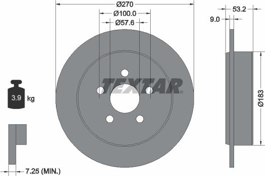 Textar 92108600 - Bremžu diski adetalas.lv