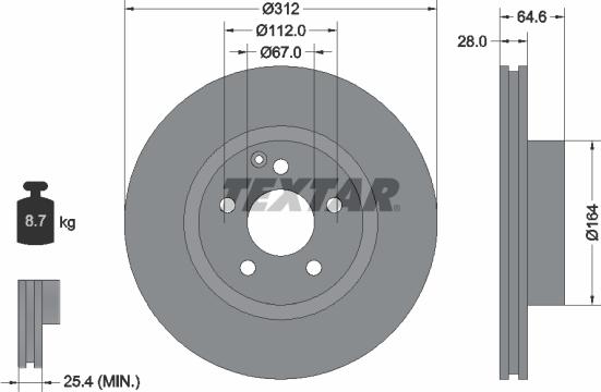 Textar 92115300 - Bremžu diski adetalas.lv