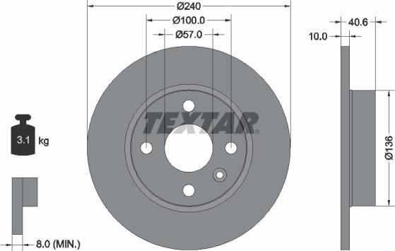 Textar 92111003 - Bremžu diski adetalas.lv