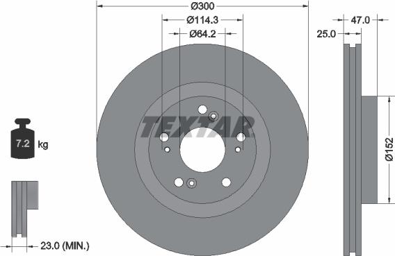 Textar 92186503 - Bremžu diski adetalas.lv