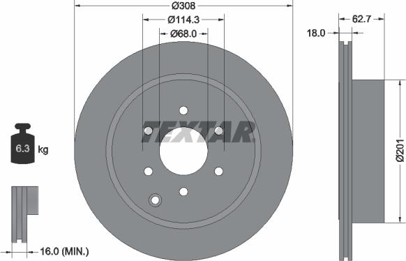 Textar 92181603 - Bremžu diski adetalas.lv