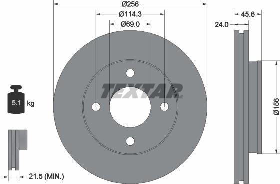 Textar 92134800 - Bremžu diski adetalas.lv