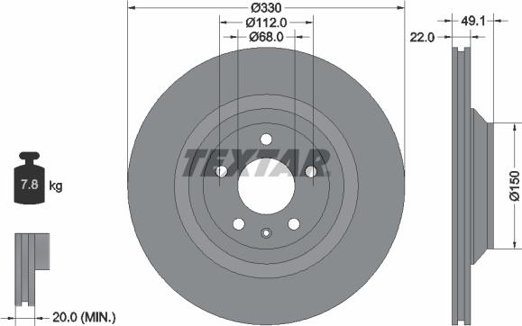 Textar 92132600 - Bremžu diski adetalas.lv