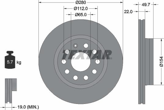 Textar 92120705 - Bremžu diski adetalas.lv