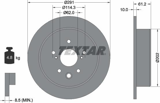 Textar 92179803 - Bremžu diski adetalas.lv