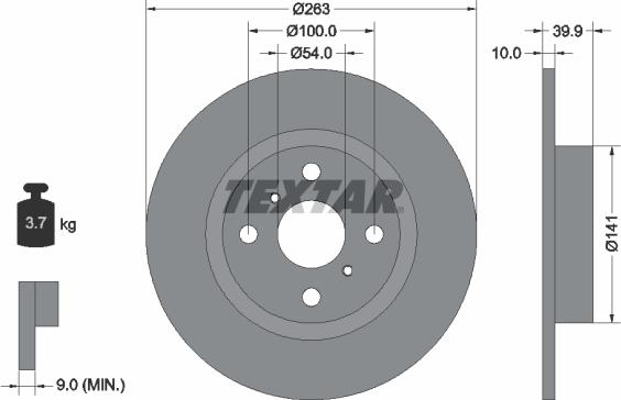 Textar 92179303 - Bremžu diski adetalas.lv