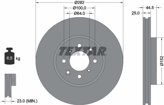 Textar 92170703 - Bremžu diski adetalas.lv