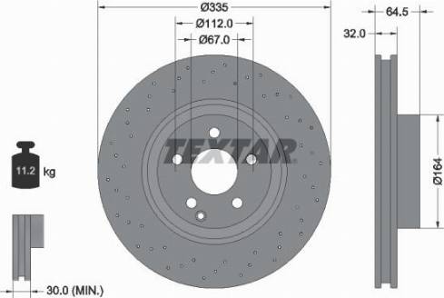 Textar 92171900 - Bremžu diski adetalas.lv