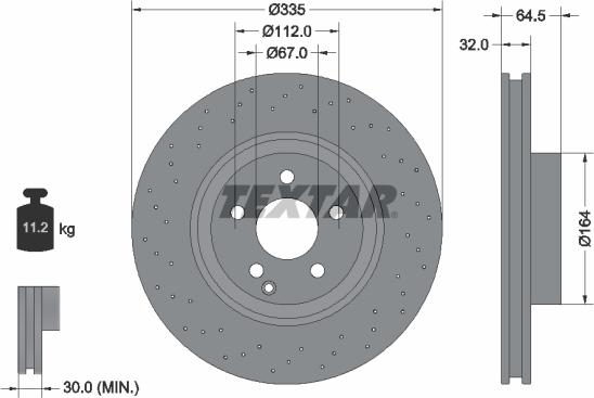 Textar 92171905 - Bremžu diski adetalas.lv