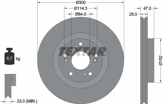 Textar 92177900 - Bremžu diski adetalas.lv