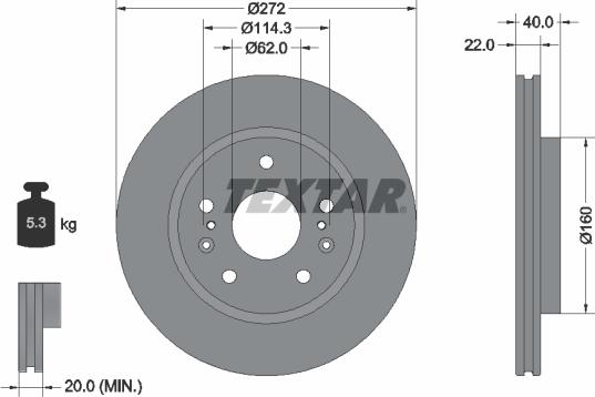 Textar 92329603 - Bremžu diski adetalas.lv