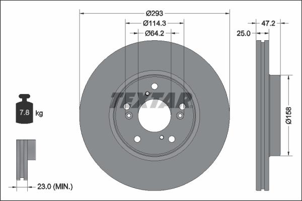 Textar 92321303 - Bremžu diski adetalas.lv