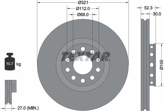 Textar 92207405 - Bremžu diski adetalas.lv