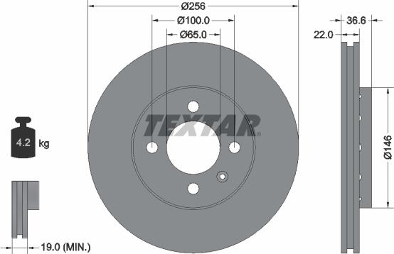 Textar 92239403 - Bremžu diski adetalas.lv