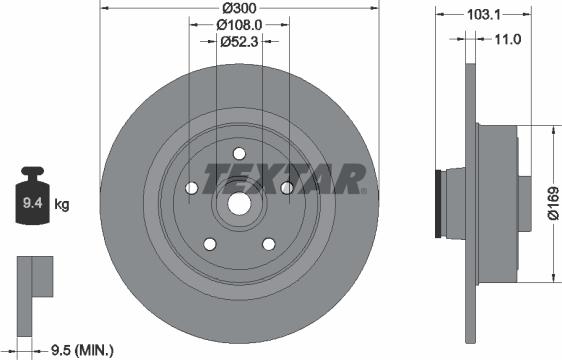 Textar 92239603 - Bremžu diski adetalas.lv