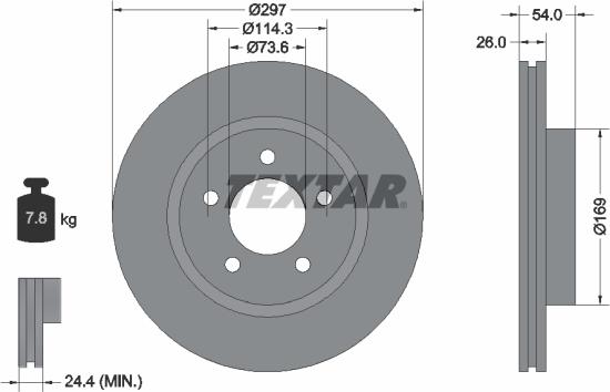 Textar 92230003 - Bremžu diski adetalas.lv