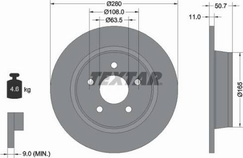 Textar 92238900 - Bremžu diski adetalas.lv