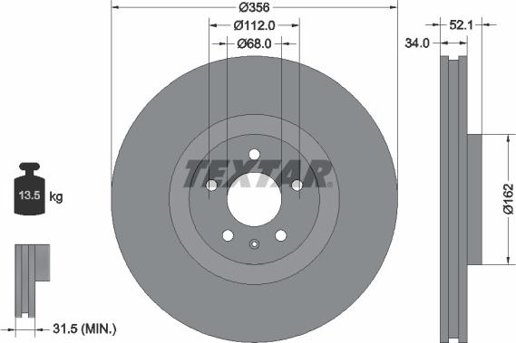 Textar 92238205 - Bremžu diski adetalas.lv