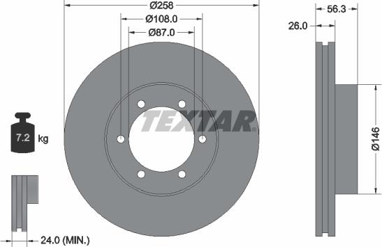 Textar 92226403 - Bremžu diski adetalas.lv